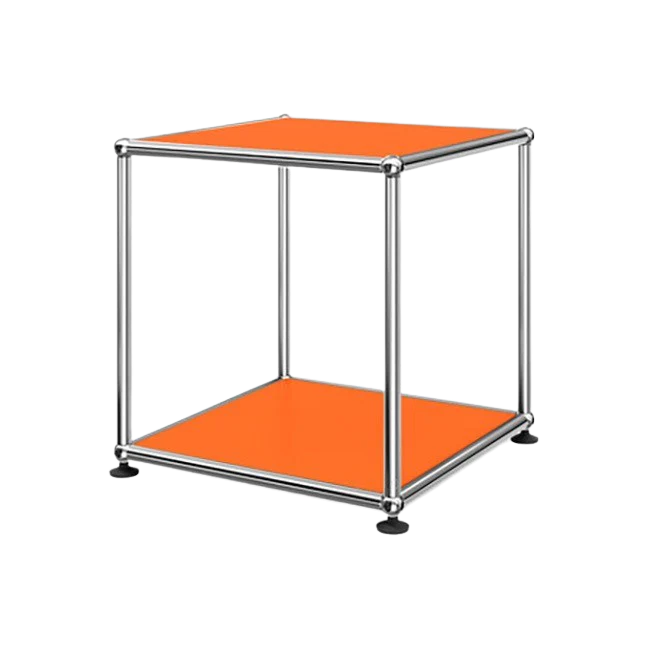 1x1 Metal Side Table [W350XD350XH350] by Usm #Pure Orange [RAL 2004]