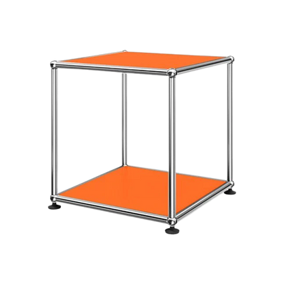 1x1 Metal Side Table [W350XD350XH350] by Usm #Pure Orange [RAL 2004]