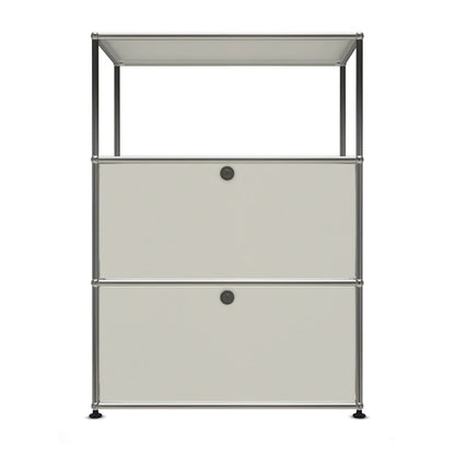 1X3 Modular Metal Highboard with 2 bottom doors & 1 pannel [W750XD350XH(350+350+350)] by Usm #Pure White [RAL 9010]