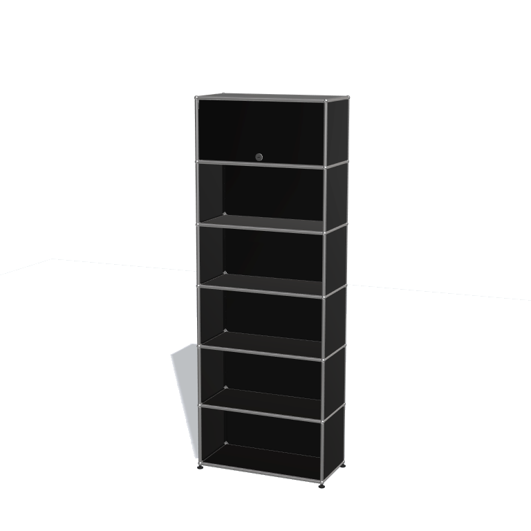1x6 Module Shelving System (1 Flip Door) [W750XD350XH(350+350+350+350+350+350)]