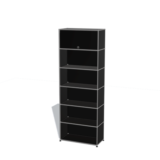 1x6 Module Shelving System (1 Flip Door) [W750XD350XH(350+350+350+350+350+350)]