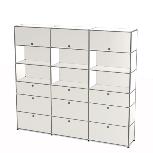 3x6 Module (9 bottom drop down doors & 3 top flip up doors) [W(750+750+750)XD350XH(350+350+250+350+350+350)]