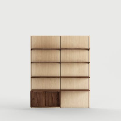 Panel System 2A - Oak Clear Oil / Walnut