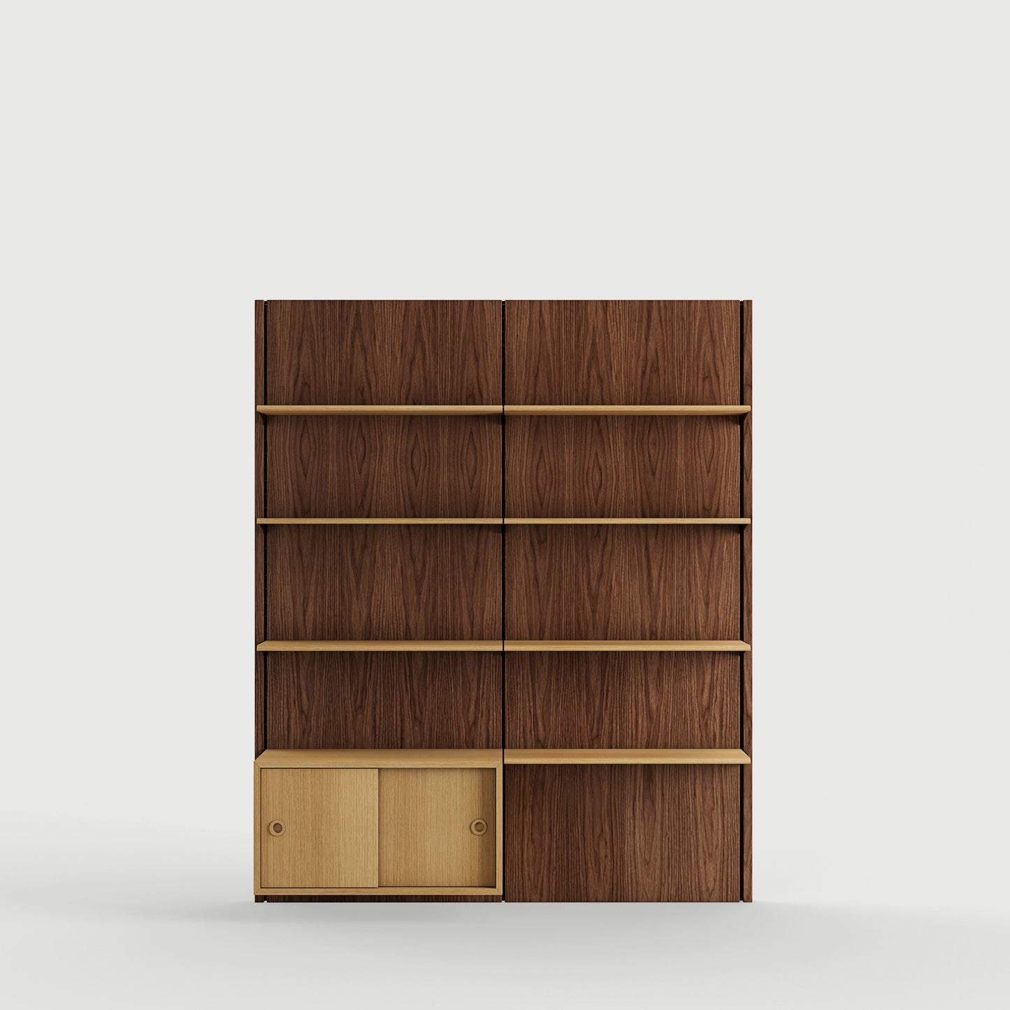 Panel System 2A - Walnut / Oak Dark Oil