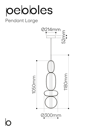 Pebbles pendant large - configuration 1~2 (Request Info).