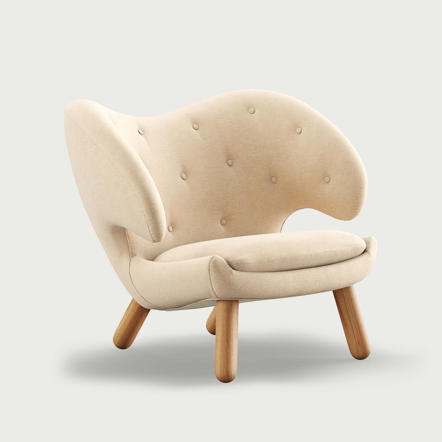 THE PELICAN CHAIR (With Buttons) (Upholstery Material - Watercolour)