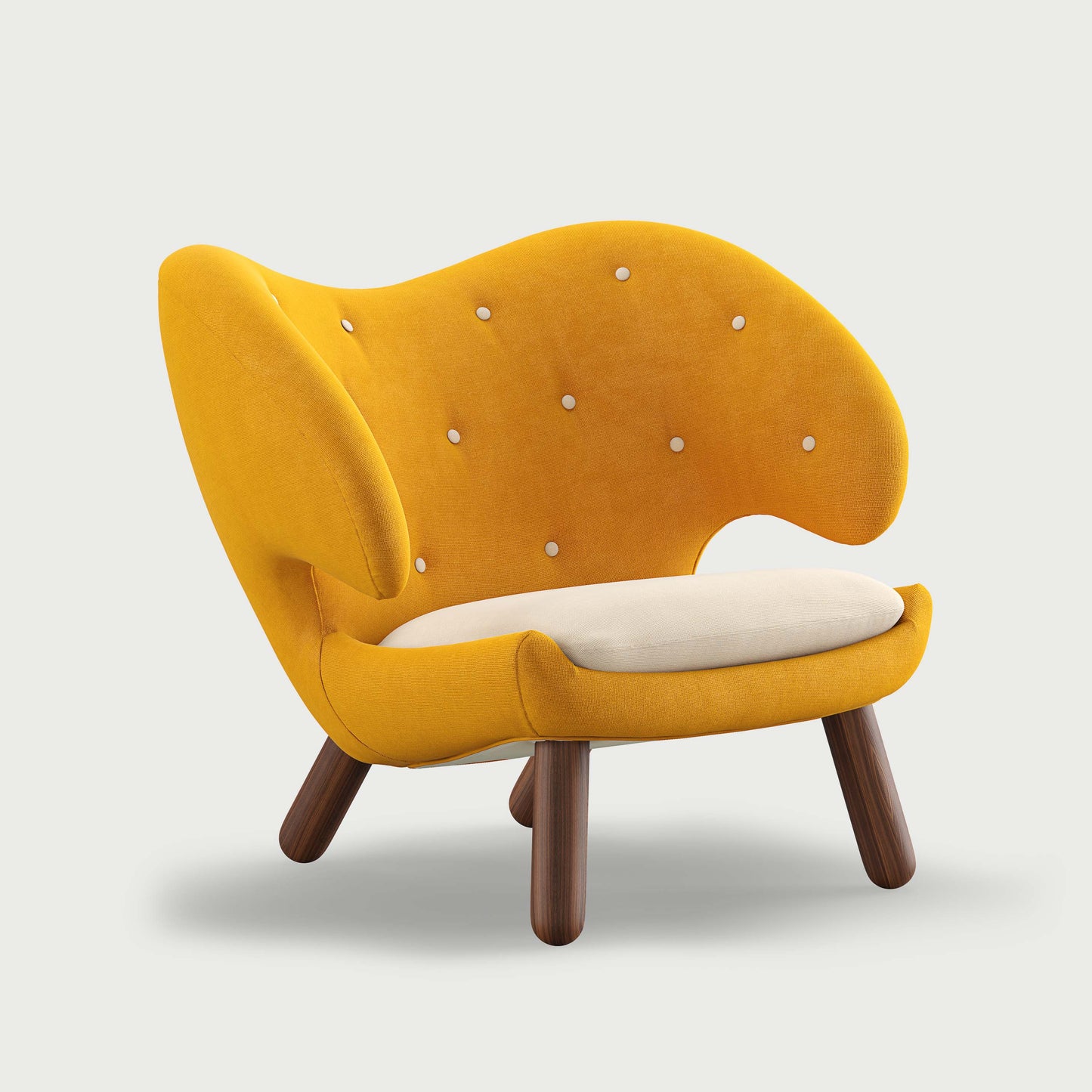 THE PELICAN CHAIR (With Buttons) (Upholstery Material - Hallingdal)