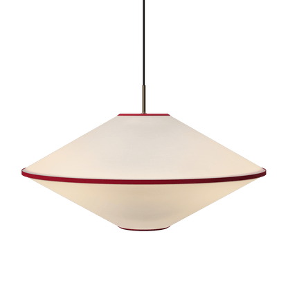 Edgeform Tafta Pendant Ø65 Red/Off-White