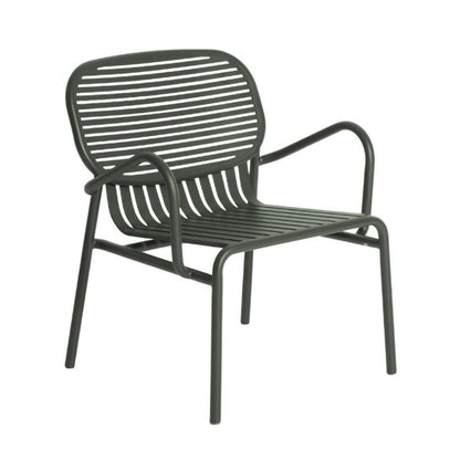 WEEK-END - Garden powder coated aluminium easy chair with armrests.