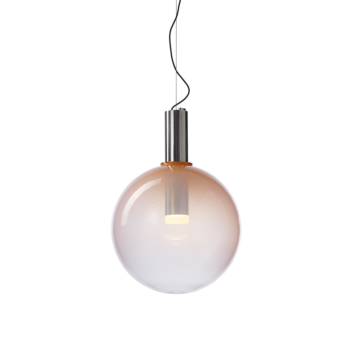 PHENOMENA - Large Sphere Blown glass pendant lamp.