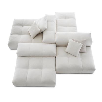 Pixel Modular Sofa - Sectional Fabric Sofa with Removable Cover (Material Grade - Fabric | C/E).