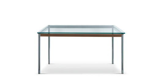 LC10 Table - Rectangular Table with Glass Top.