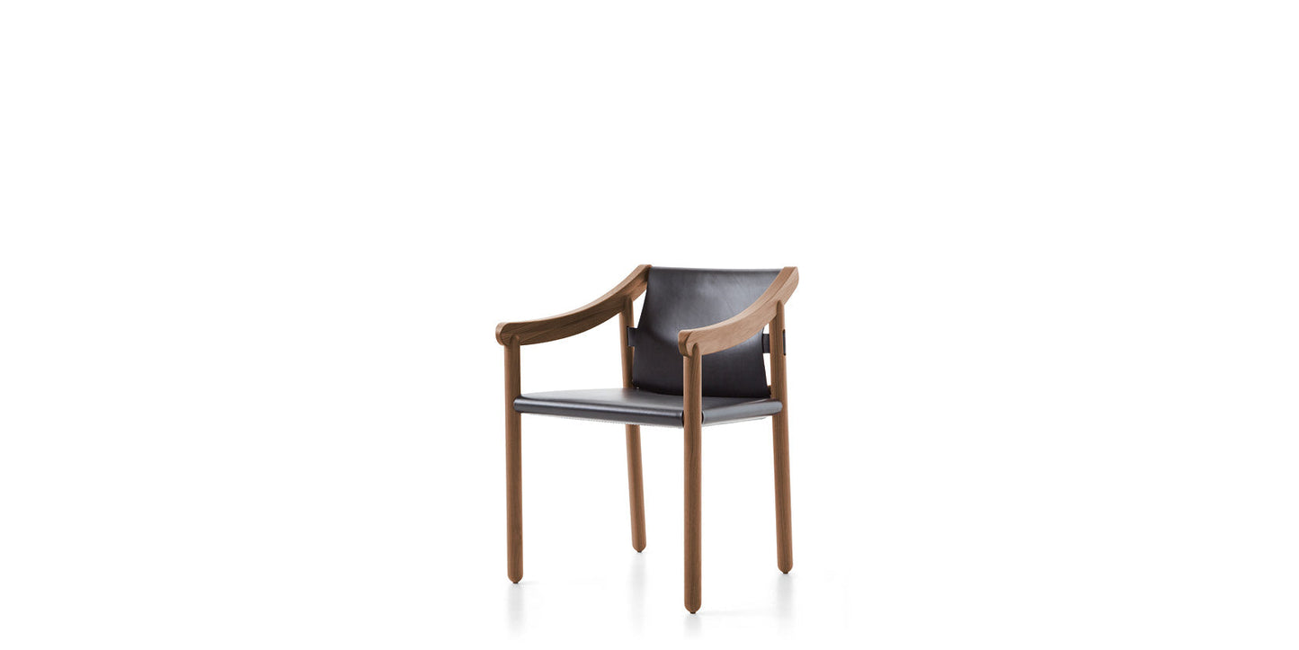 905 - Chair, seat & back leather.