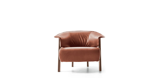 Backwing fabric armchair.