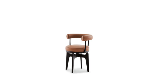 Indochina - 4-leg swivel fabric chair.
