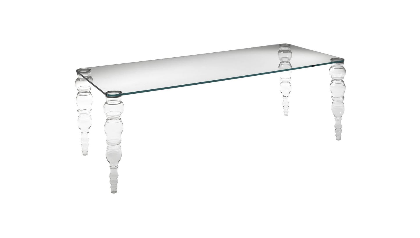 POST MODERN - Rectangular crystal table (Request Info).