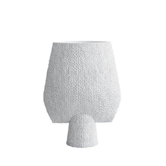 Sphere Square Shisen Big Ceramic Vase by 101 Copenhagen #Bone White