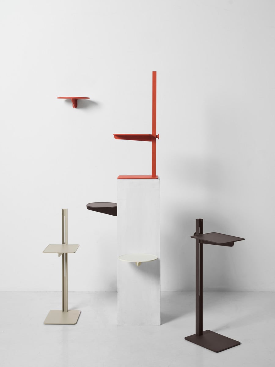 Museum side table, beige