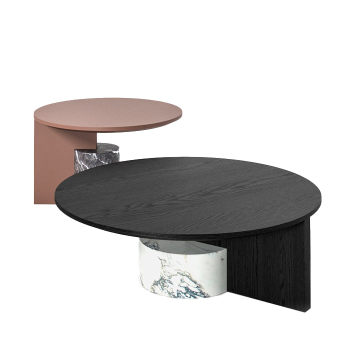 Sengu Round Marble Low Table