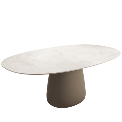 Cobble Table 190 cm Stoneware Ivory by Qeeboo