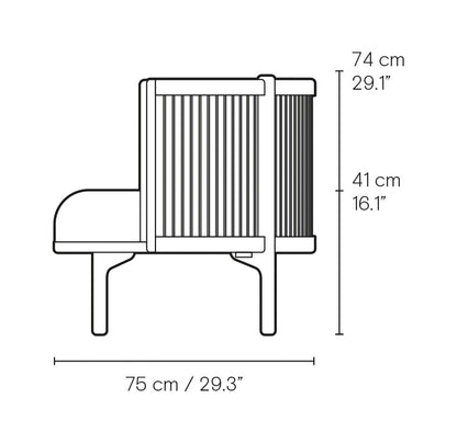 RF1904 SIDEWAYS LOUNGE CHAIR