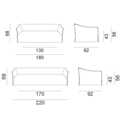 SAIA 10/12 - Fabric sofa with removable cover (Request Info).