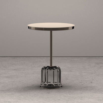 ACACIA - Round Murano glass coffee table for living room.