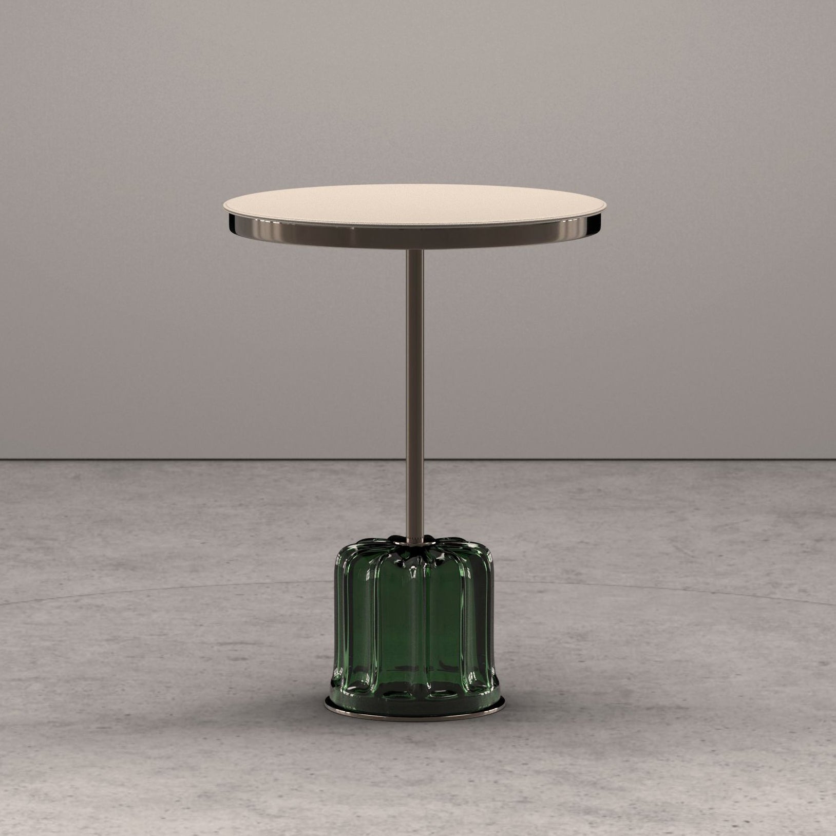 ACACIA - Round Murano glass coffee table for living room.