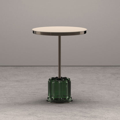 ACACIA - Round Murano glass coffee table for living room.
