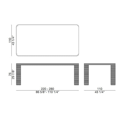 SANSIRO - Walnut dining table.