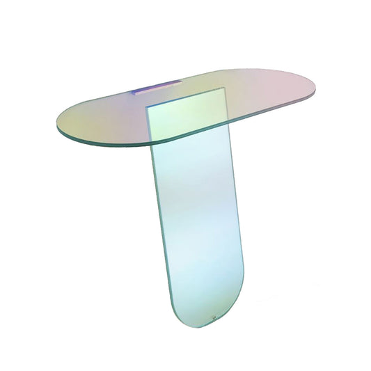 SHIMMER - Oval crystal console table.