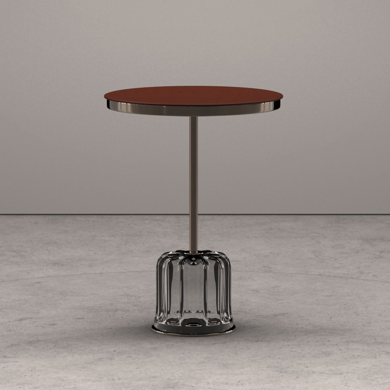 ACACIA - Round Murano glass coffee table for living room.