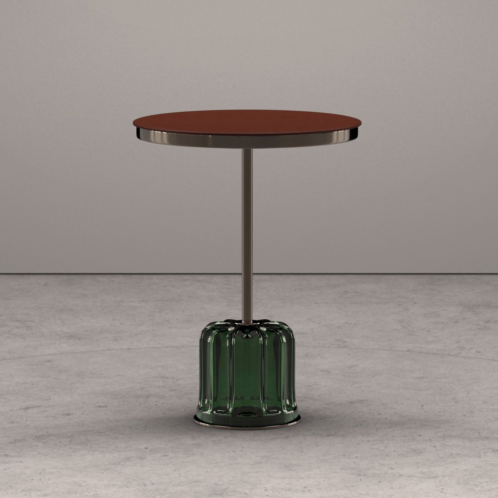 ACACIA - Round Murano glass coffee table for living room.