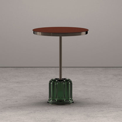 ACACIA - Round Murano glass coffee table for living room.