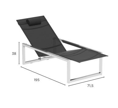 NINIX - Recliner Batyline sun lounger (Request Info).