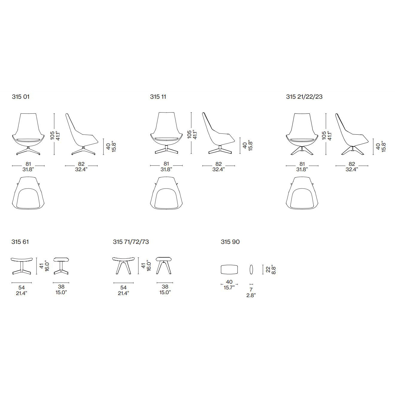 Exode high back swivel armchair (quote inquiry).