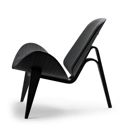 CH07 | Shell Chair by Carl Hansen & Søn #Oak / Painted Black / Fiord 171