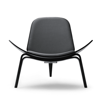 CH07 | Shell Chair by Carl Hansen & Søn #Oak / Painted Black / Fiord 171