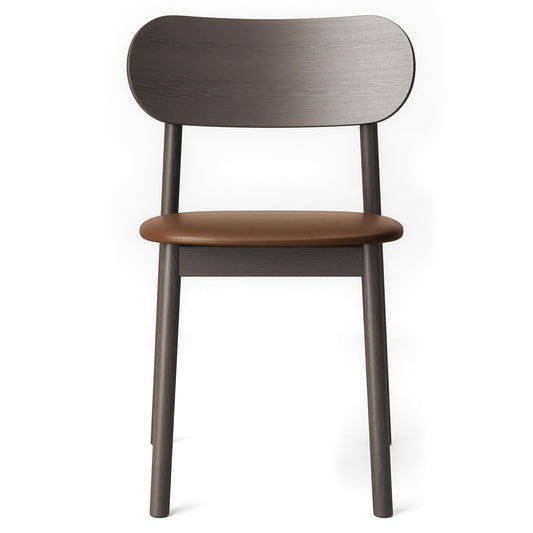Decotique Elephant Dining Chair Dark Oak/Brown Leather