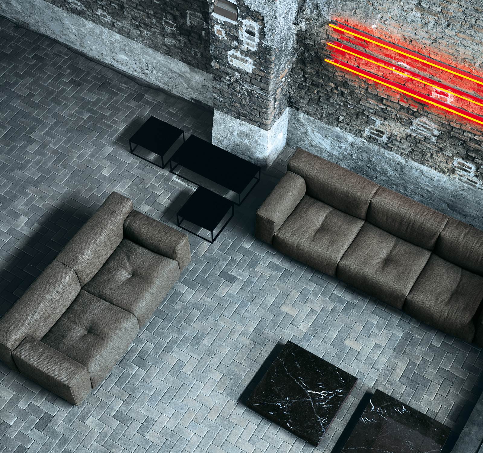 SOFTWALL - Sectional sofa with removable cover