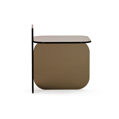 SOL - Rectangular glass side table.