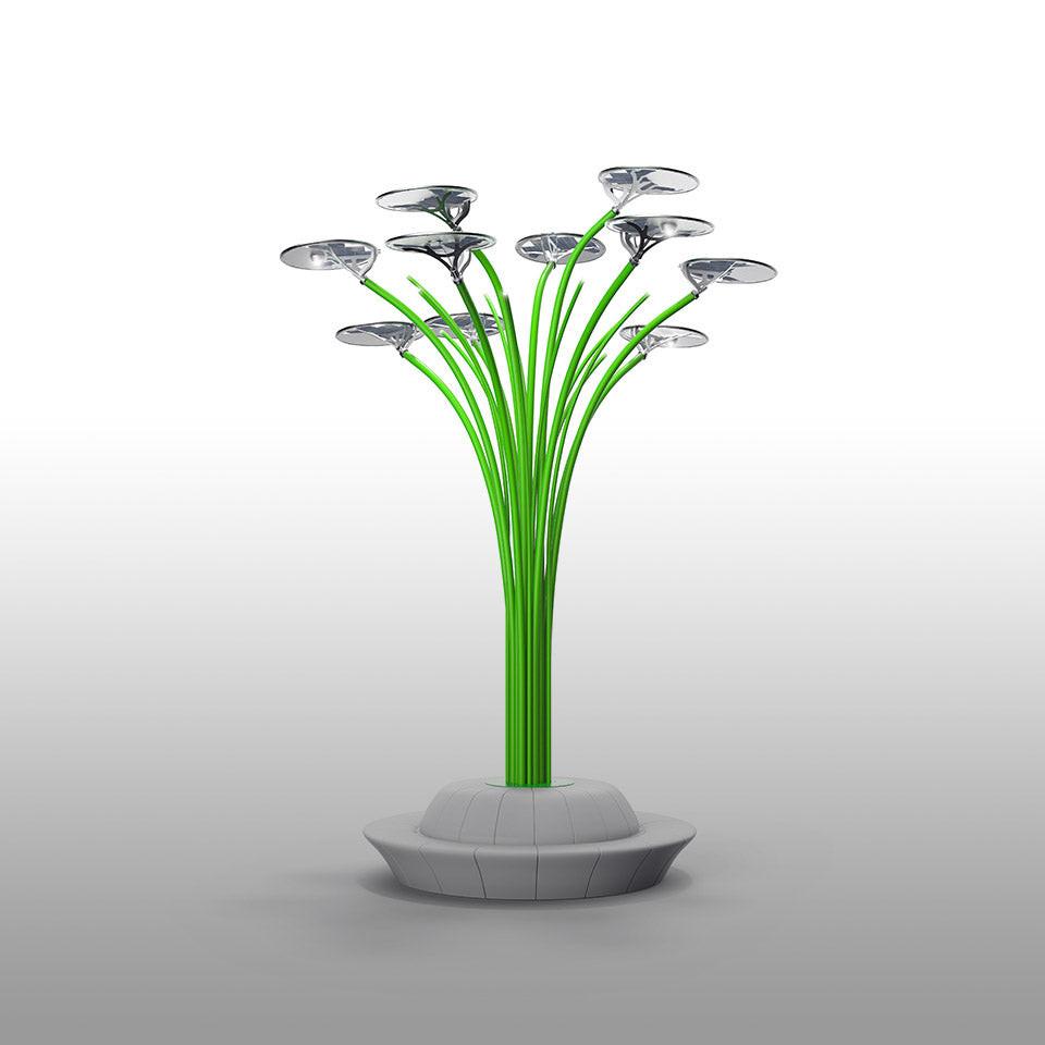 Solar Tree 2nd generation - With bench Floor/Pole Lamp (Request Info).