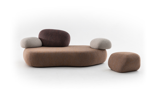 PEBBLE RUBBLE - Sectional modular sofa.