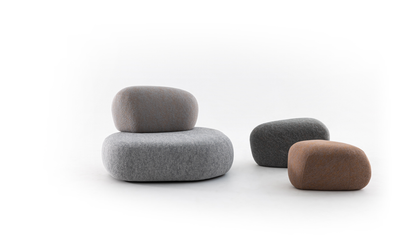 PEBBLE RUBBLE - Sectional modular sofa.