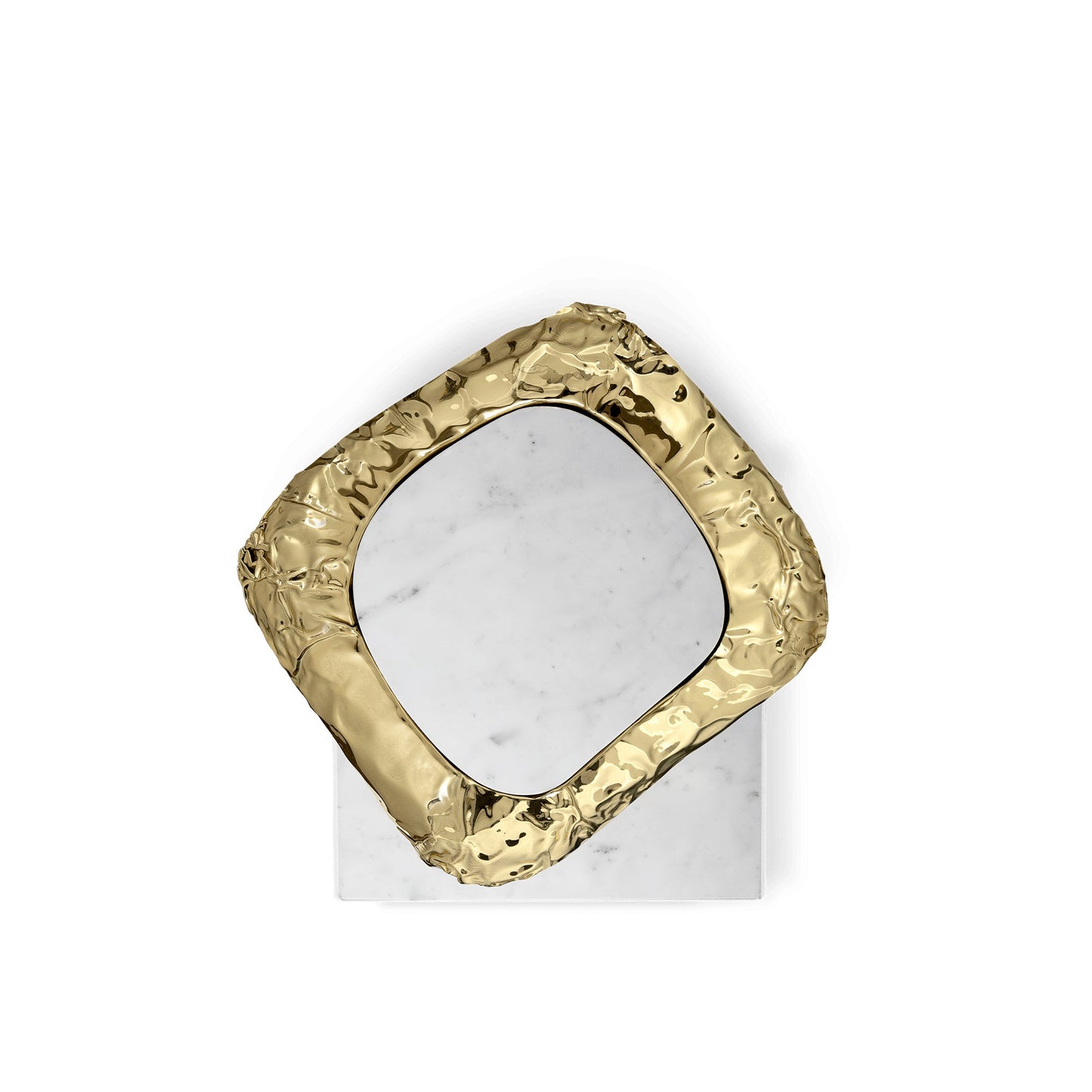 STONEHENGE - Square Carrara marble coffee table.