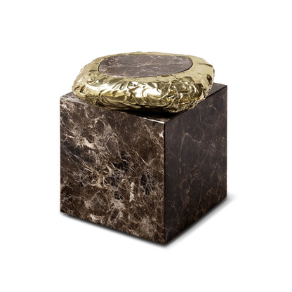 STONEHENGE - Square Carrara marble coffee table.