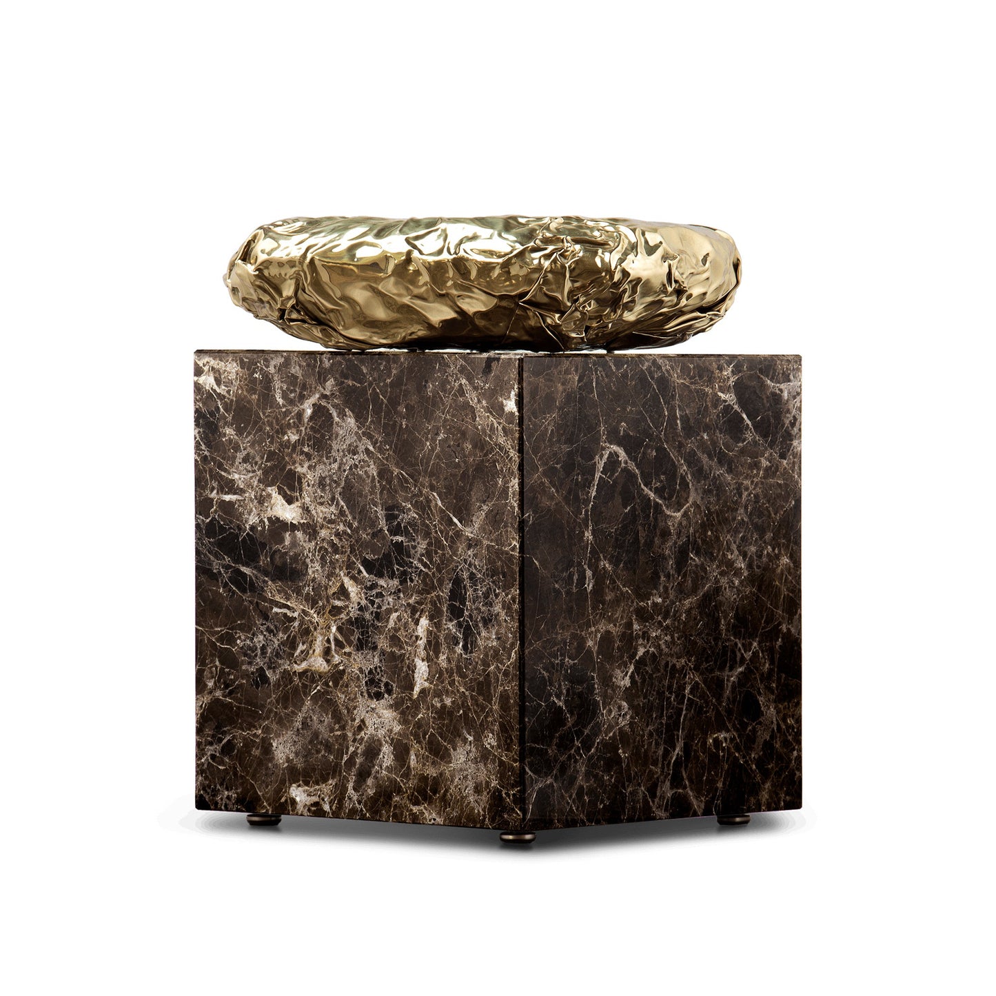 STONEHENGE - Square Carrara marble coffee table.