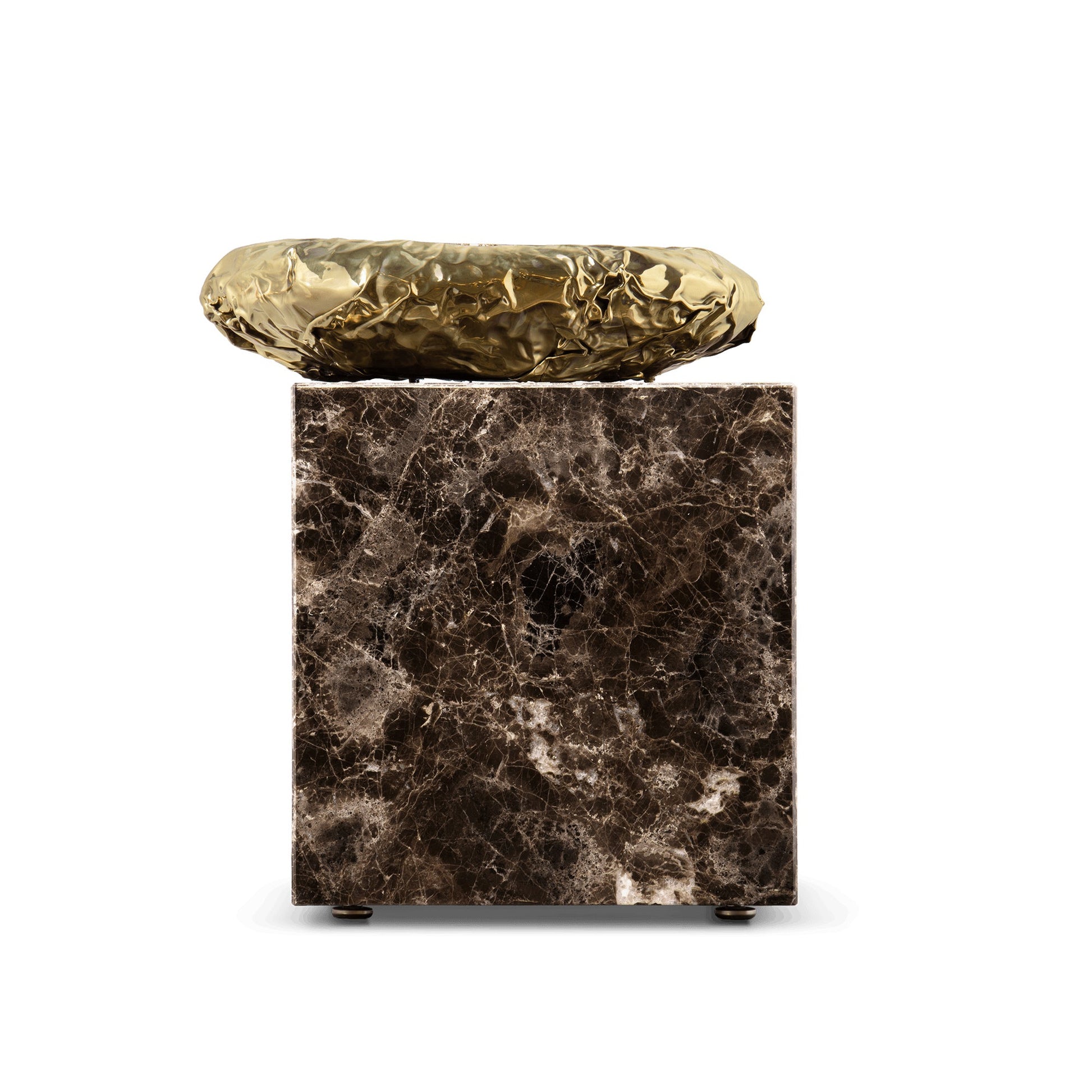 STONEHENGE - Square Carrara marble coffee table.