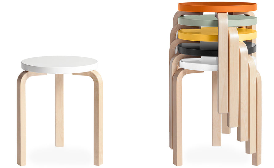 STOOL 60 - 3 legs - Stackable wooden stool.
