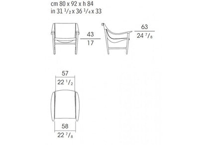 SWING - Walnut armchair with armrests (Request Info).